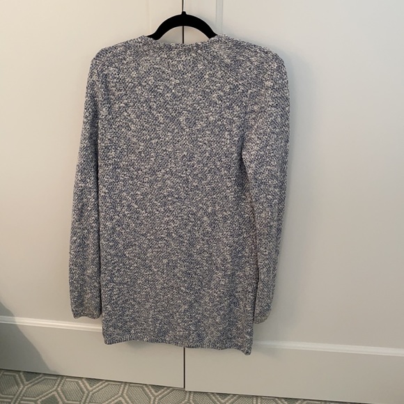 Banana Republic Blue Tweed zip up sweater size M - Picture 3 of 4